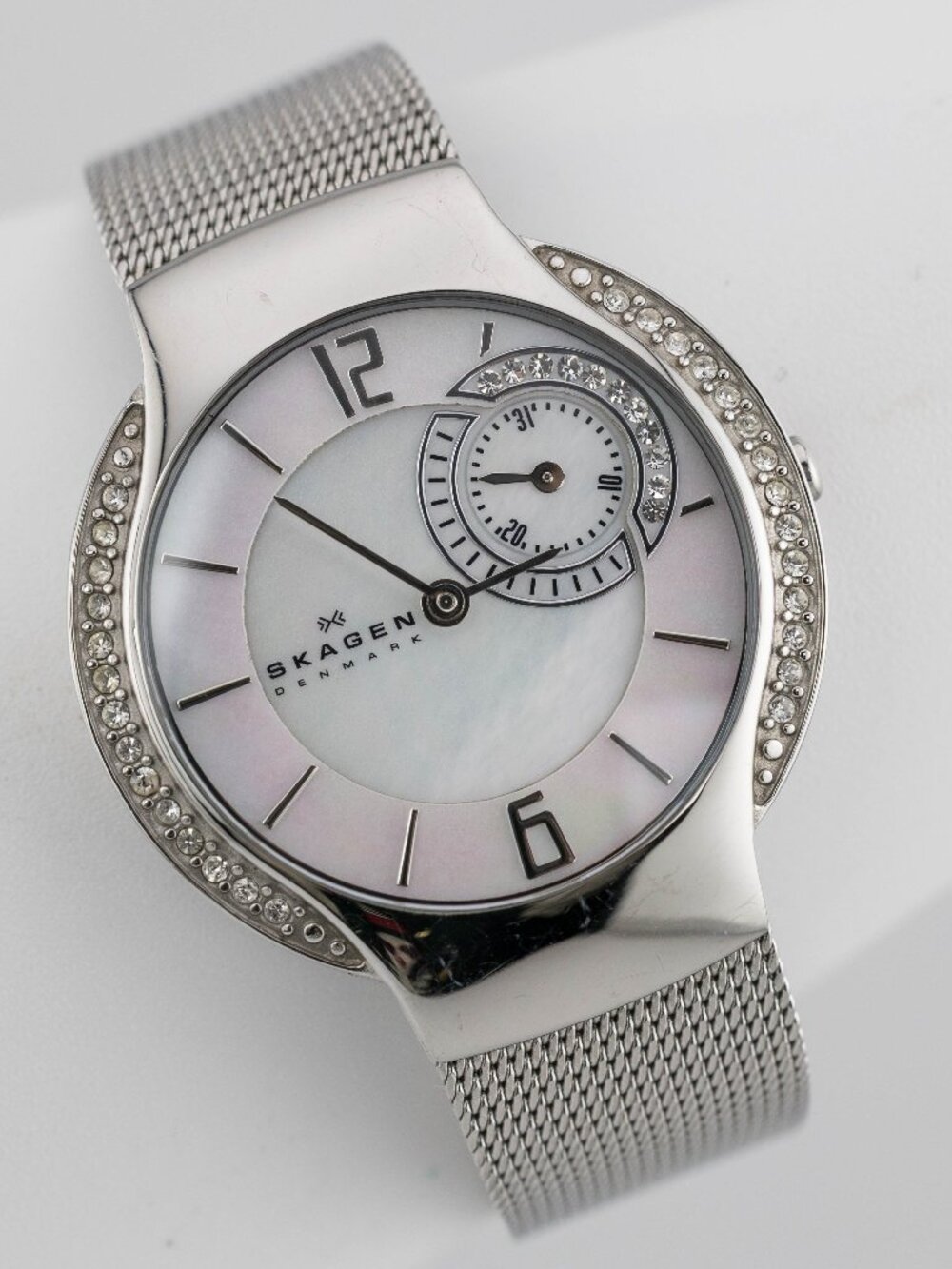 Skagen 810SSS All Stainless Steel Quartz Analog Women's Watch New Battery